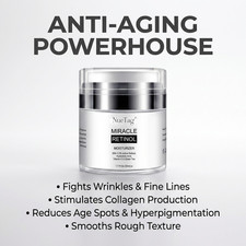 Retinol Face Cream 2.5 Hyaluronic Acid Vitamin E Anti Aging Wrinkle Moisturizer