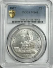 1877 Trade Dollar $1 PCGS MS61 Bright White Uncirculated US Silver Coin