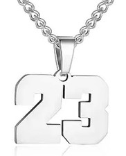 23 Number Chain Stainless Steel Charm Pendant