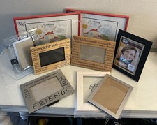 Picture Frame Lot Of 9 W/Bonus Frame Inserts Different Sizes See Each Photo 