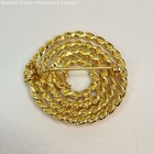 Gold Tone Lioness Club Round Twisted Layered Brooch 13.6g — photo 4