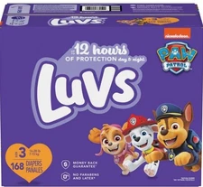 Luvs Paw Patrol Diapers Size 3 168 Count 12 Hour Protection