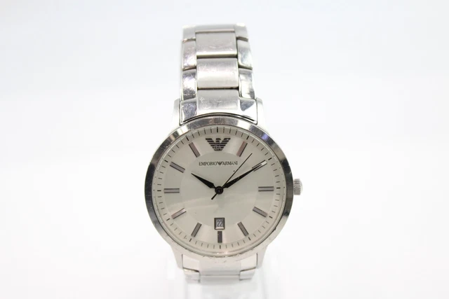 3 Emporio Armani Steel Dress Watch Quartz WORKING
