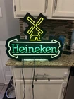 Vintage Heineken Windmill Neon Look Beer Sign Light