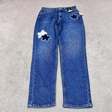 No Boundaries Jeans Women  s Blue Straight Leg Pockets Size 3 NWT