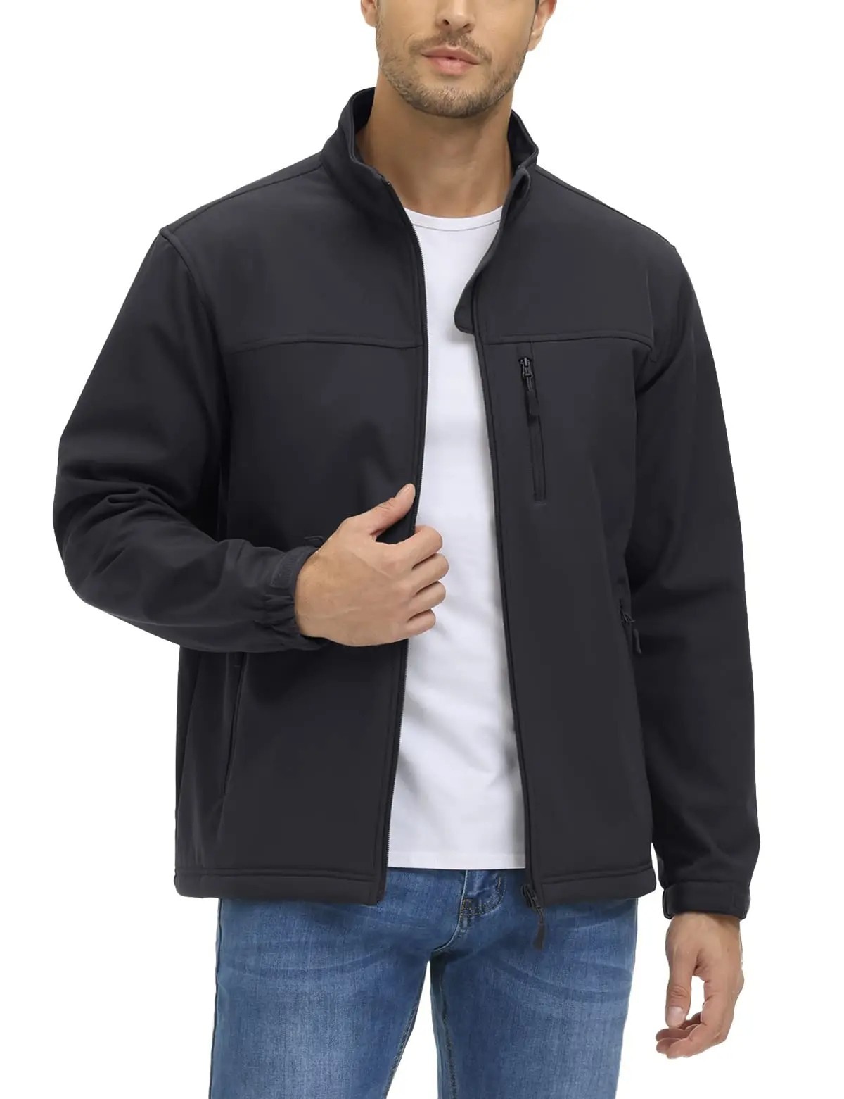 Wholesale Winter Jackets Man Custom Logo Softshell Jacket Wind Breaker Tactical image 5
