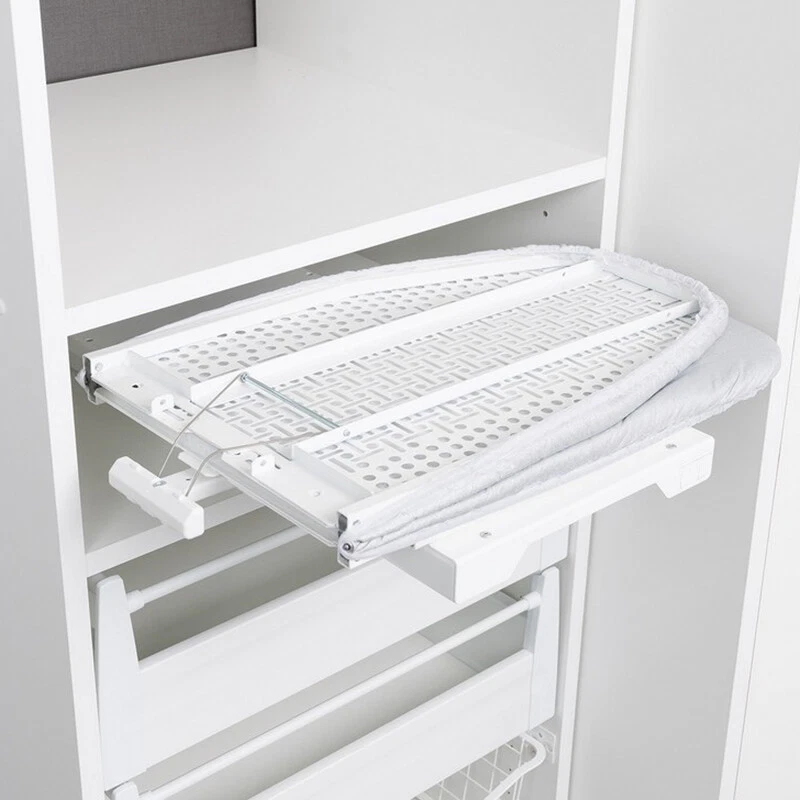 Ironfold Bügelbrett Aluminium grau Bügeltisch klappbar Fachbodenmontage drehbar - Bild 3 von 4