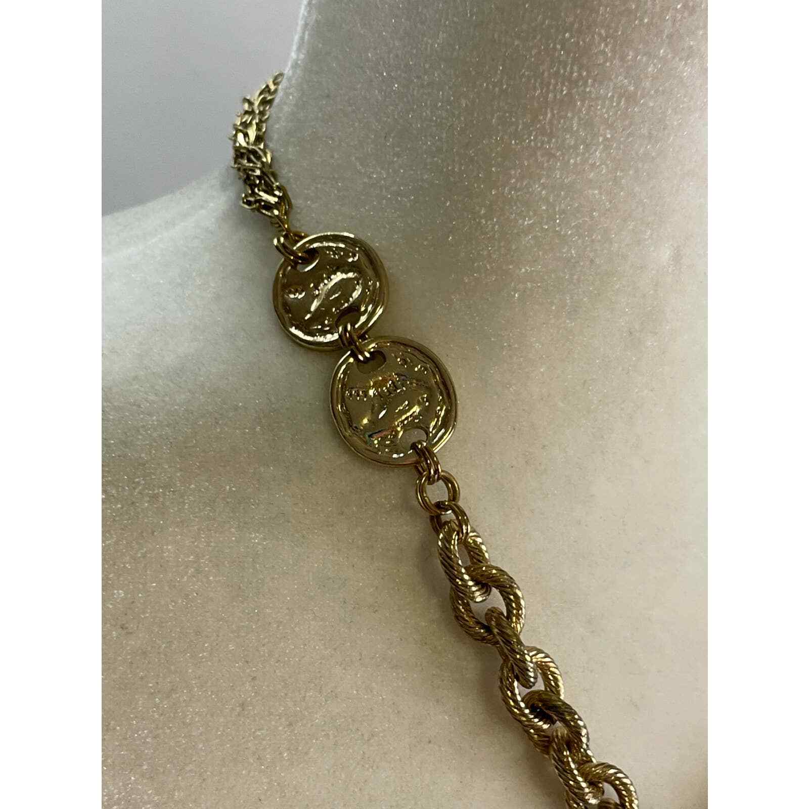 Chico's Gold Tone Chunky Circle Statement Necklac… - image 6