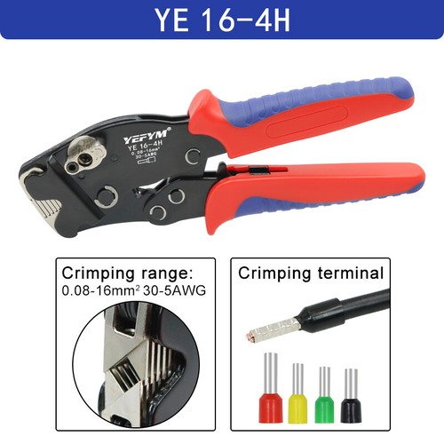 YE16-4H Crimping Tool Pliers Crimping Tube Type Pre-insulated Terminal Joints