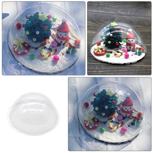 Ornamento mezza cupola plastica trasparente 20 pezzi per artigianato e arredo casa ideale per neve - Foto 11 di 12