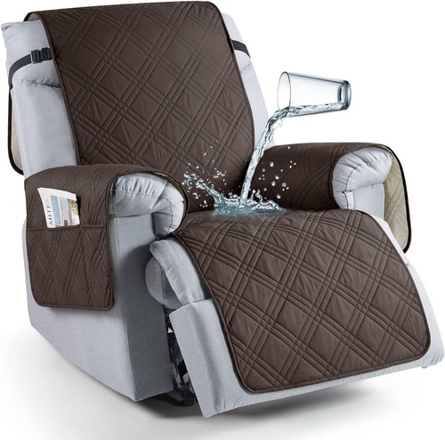 TAOCOCO 100% Waterproof Recliner Chair Cover, Oversized 28'', Chocolate