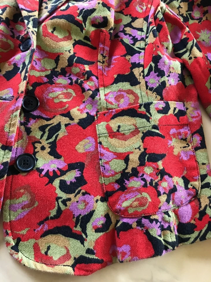 Isaac Mizrahi Size Large Colorful Jacket Orange  Green Yellow Black Purple - Image 4 of 4