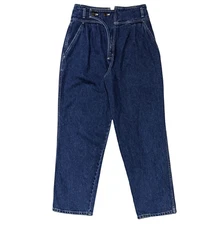 Vintage 80s Bonjour Jeans Size 2 (27x28) Tapered Pleated Baggy Balloon High Rise