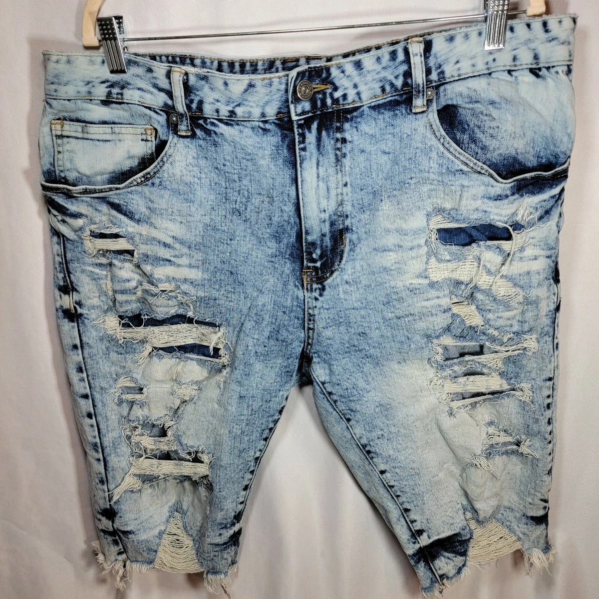 Distressed bermuda hotsell jean shorts