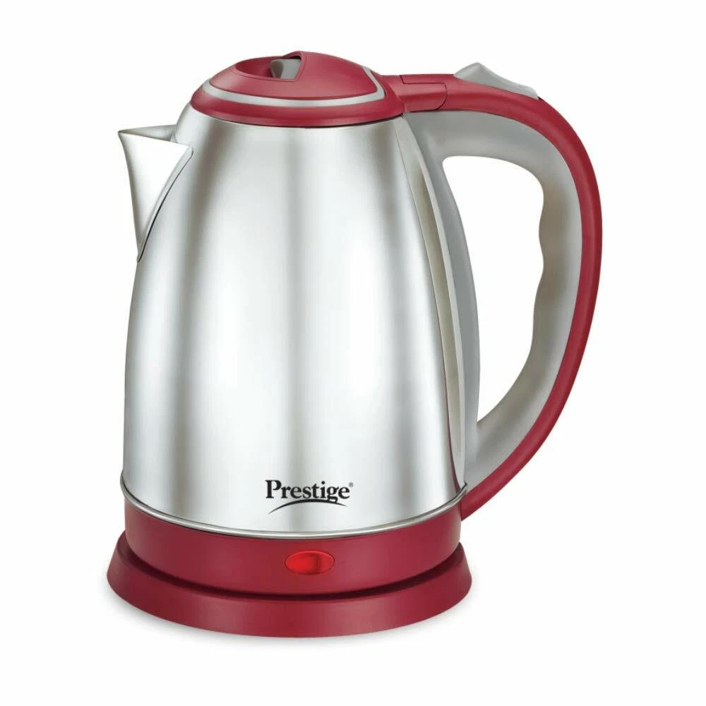 Prestige 1.5 Ltr Red Electric Kettle Of Stainless Steel Of 1500 Watt 1 Pc Set