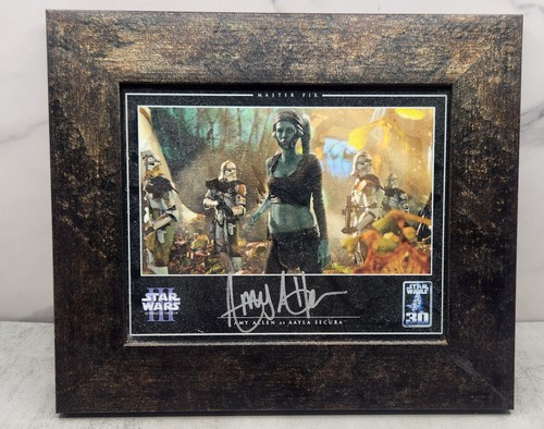 Star Wars III Amy Allen Aayla Secura Jedi Signed Official Framed