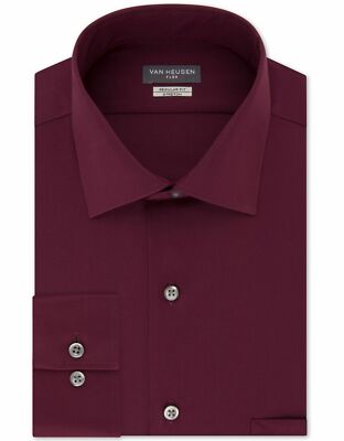 $95 Van Heusen 14.5 32/33 Men'S Regular-Fit Red Stretch Flex-Collar Dress Shirt | eBay $95 Van Heusen 14.5 32/33 Men'S Regular-Fit Red Stretch Flex-Collar Dress Shirt | eBay