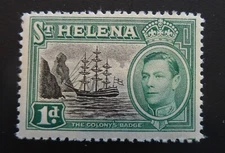 St. Helena Stamps Scott #119 - 1d King George UNUSED (1367)