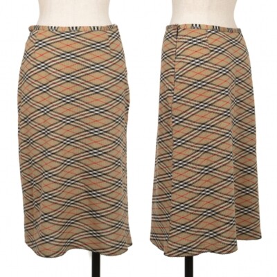 スカート BURBERRY Embroidered Silk Skirt BURBERRY BLUE LABEL Nova Check Knit Skirt Size M(K-136800
