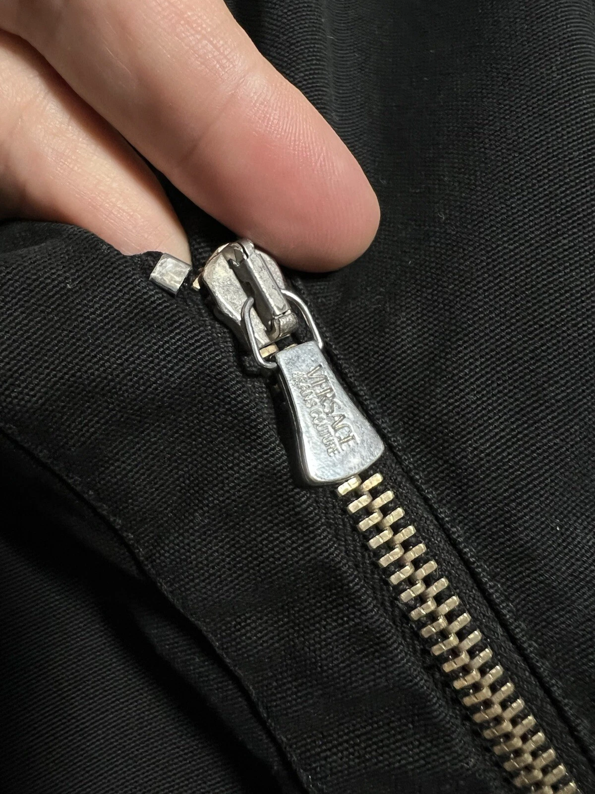 Versace Jeans Couture abito donna vintage denim cotone nero taglia 28 42