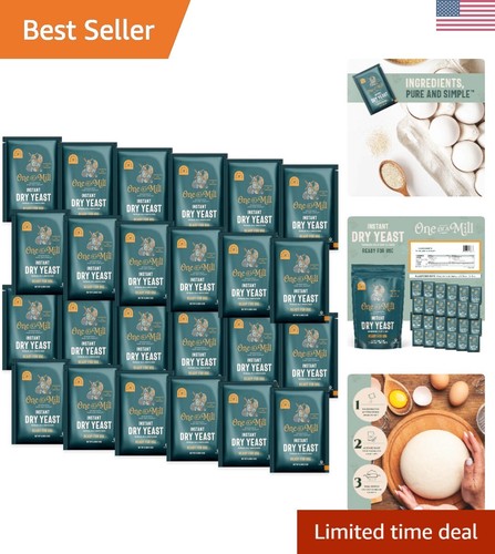 Versatile Instant Dry Yeast - 24 Packets for Quick-Acting Breads, Pizzas & More