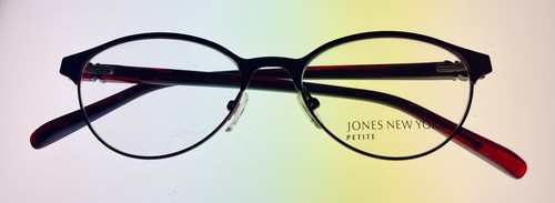 Gafas de metal oftálmicas con gota lagrimal para hombre Jones New York, J137 borgoña 49 mm - Imagen 10 de 12