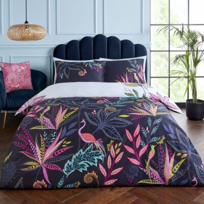 Sara Miller Botanic Paradise Wende-Doppel-Bettwäsche-Set - UVP 90 £