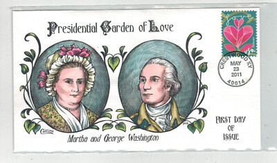COLLINS HANDPAINTED 2011 LOVE PLANTS SERIES PRESIDENT GEORGE WASHINGTON & MARTHA