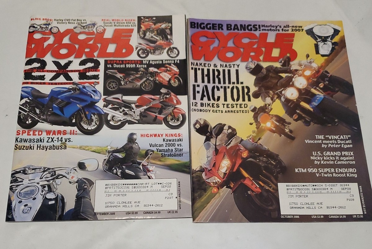フル 2006 CYRCLE WORLD LOT 10 MAGAZINE YZF ZX14 TIGER 1050 ZX-636