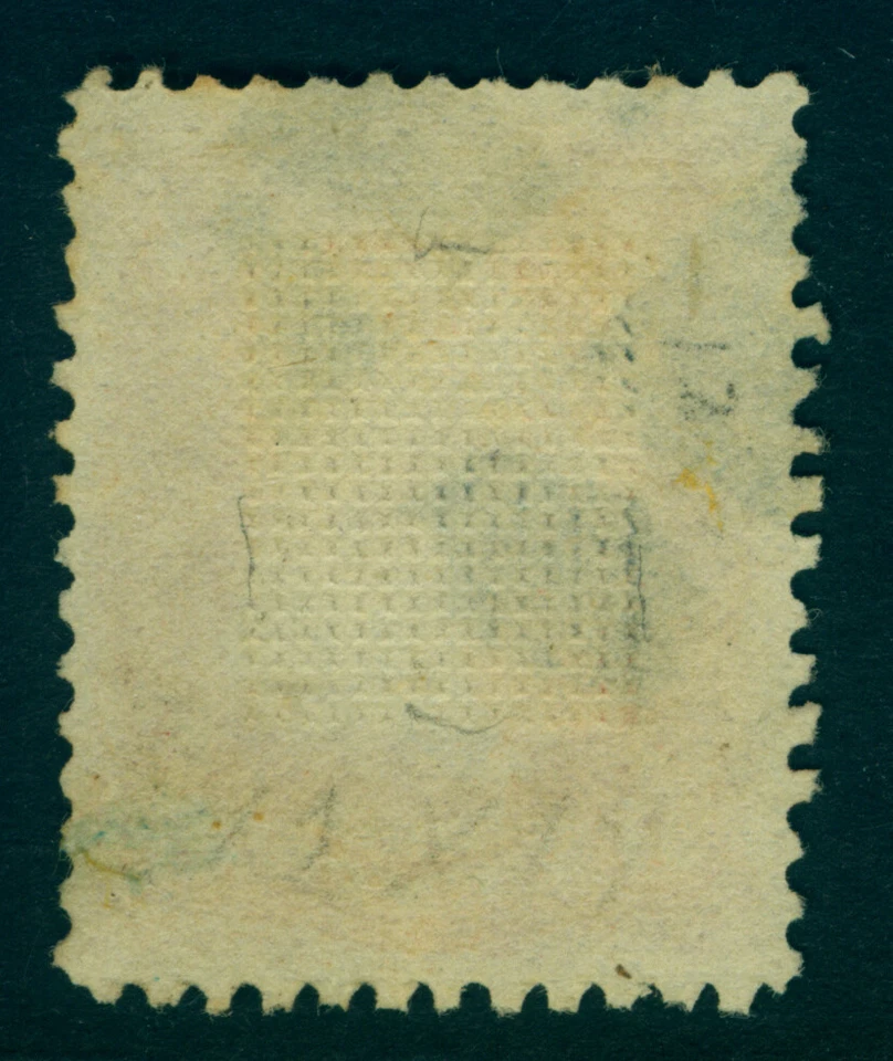 US 1867  Washington 3c rose  D. Grill 15x18 pts.  Scott 85  used  VF-XF stamp - Image 2 of 2