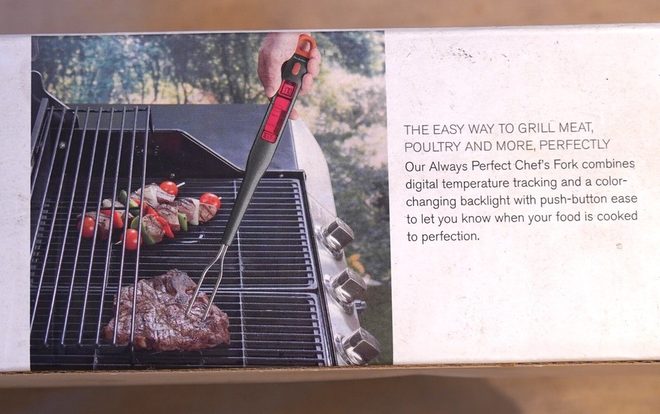 Brookstone Chef’s Fork With Thermometer Meat Thermometer Smoking