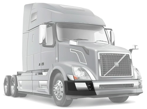 Bumper Corner Hole Chrome Trims Bracket Right Compatible with Volvo VNL 2004-15 - Bild 3 von 11