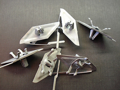 6pc for Dodge DeSoto NOS fender quarter moulding clips 1-1/2'' to 2'' moulding 