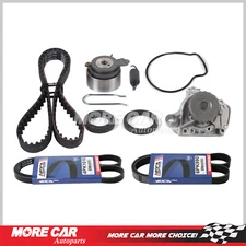Timing Belt Water Pump Kit w/ 2X Serpentine Belt fit 01-05 Honda Civic 1.7L L4