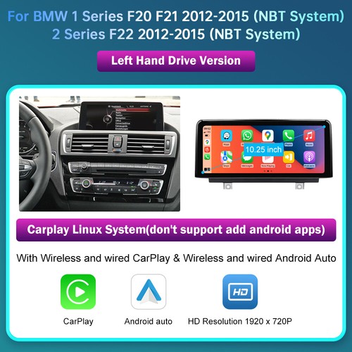 Pantalla táctil inalámbrica CarPlay AndroidAuto para BMW Serie 1 2 F20 F21 F23 con NBT - Imagen 6 de 16