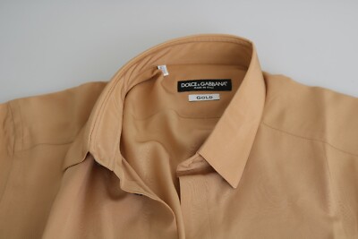 dolce gabbana gold dress shirt Dolce & Gabbana White GOLD Embroidery Detailed Dress Men's Shirt  (Pre-Owned) IT37 main image 0