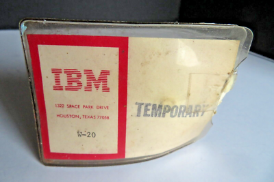 VINTAGE IBM Security ID Entry Badge Name Tag TEMPORARY Collectors