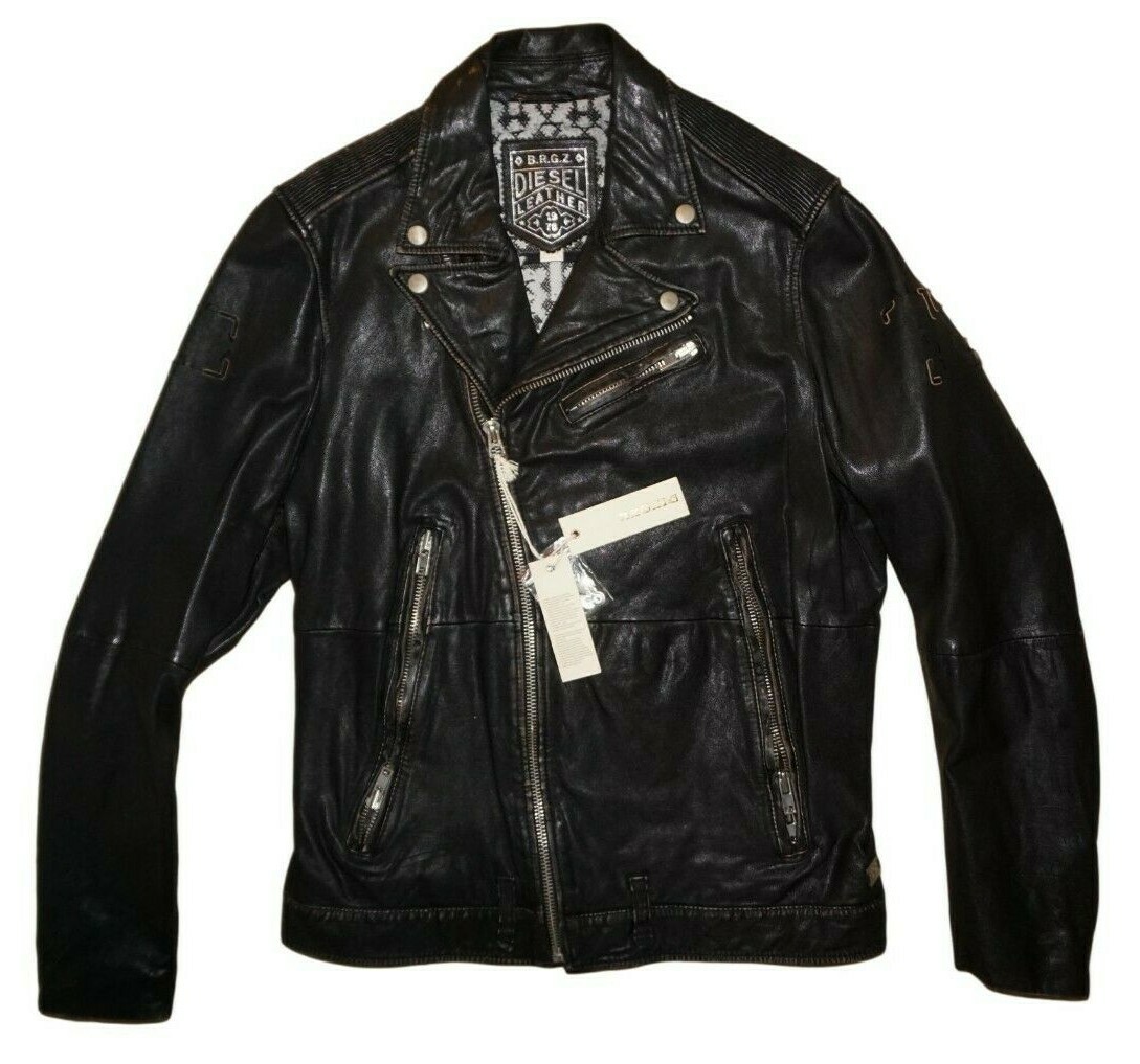 DIESEL LAPISMIUM LEATHER JACKET SIZE L 100% AUTHENTIC