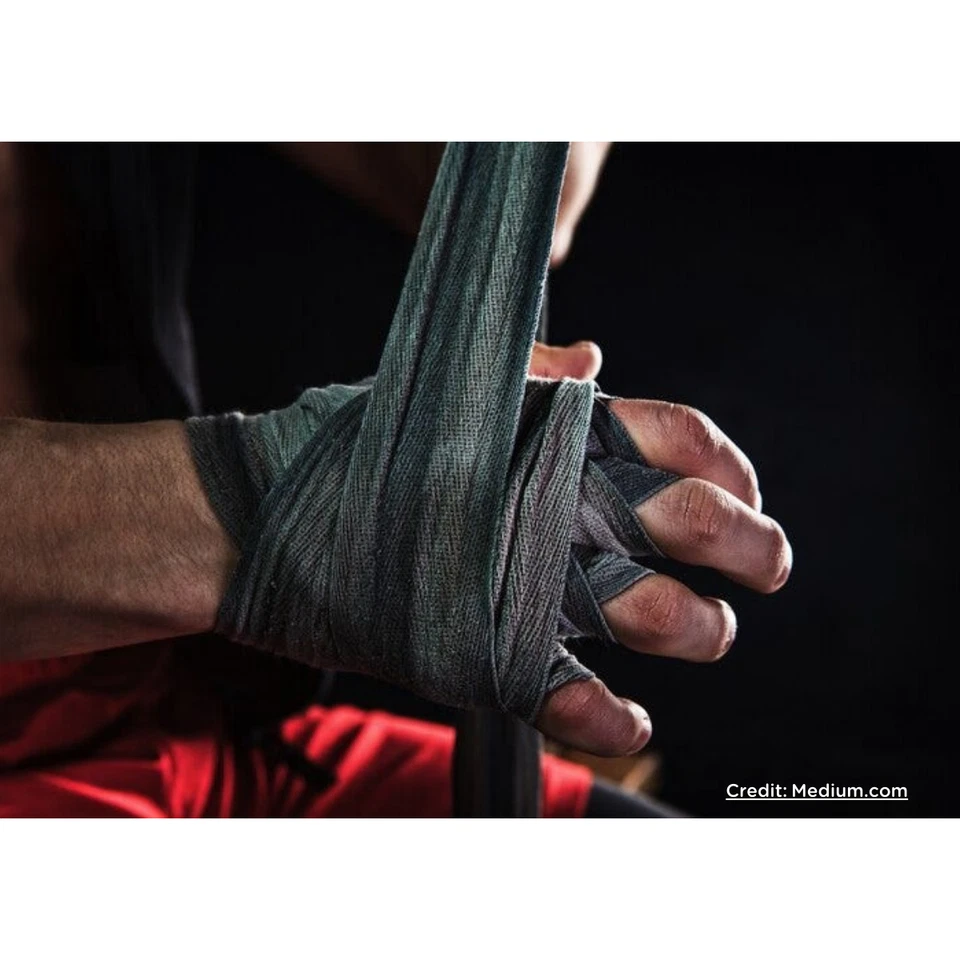 Kick Boxing Muay Thai Hand Wraps Wrist Support MMA Bangkok 1944 Retro Unisex SET - Image 3 of 4