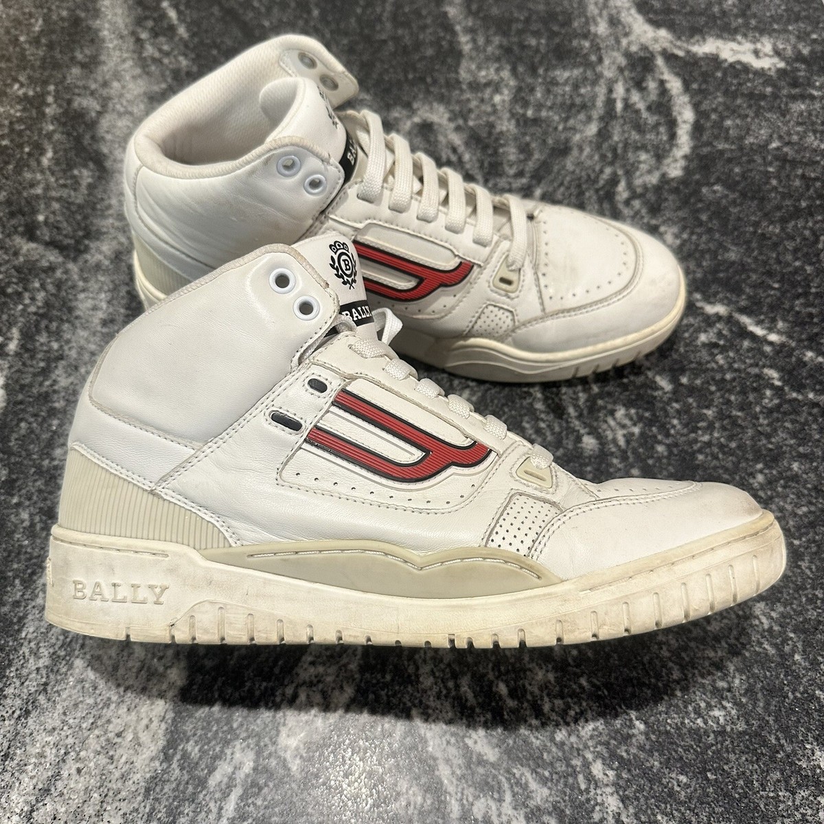 Bally Switzerland Kuba Champion King High Top Leather Sneakers