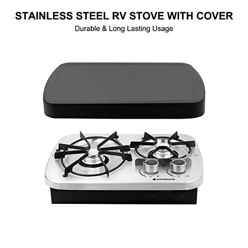 RV Stove Propane Camplux Stainless Steel RV Cooktop Stove BuiltIn 2