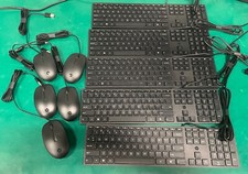 Bundle of 5 HP Keyboard 320k and 5 Hp 125 wired mouse