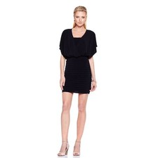 Vince Camuto Blouson Top Jersey Knit Shutter Tier Dress 306583A SALE $75