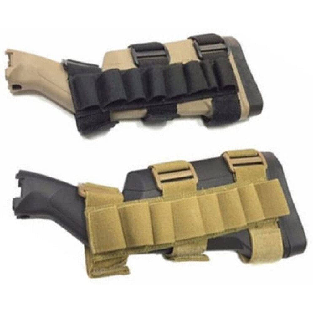 Tactical 8 Round Shotgun Buttstock Shell Holder Elastic Ammo Holster 12/20 Gauge | UK