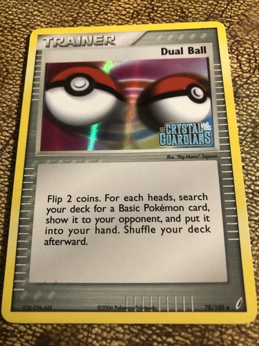 Dual Ball 78/100 EX Crystal Guardians STAMPED Holo Rev Pokemon TCG Card - Picture 2 of 8