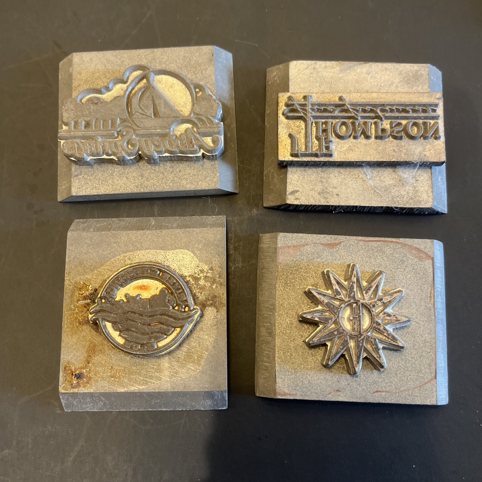 Vintage Printing Press Plate Stamps Mixed Lot Of 28 Pieces Metal Block