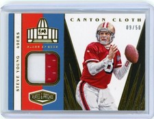 2020 Panini Plates & Patches Football Canton Cloth Gold Patch #CC14 Steve Young 