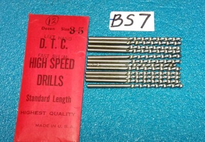 D.T.C.  Dozen  Size 35  LEFT HAND DRILLS   12 PCS