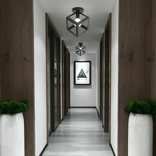 Luce da soffitto moderna gabbia industriale a filo luce da soffitto luce corridoio - Foto 10 di 28