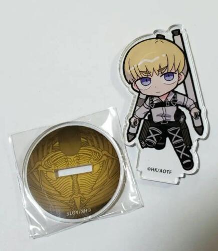 Attack On Titan Smile Base Cafe/Sd Aluminum/Mini Acrylic Stand - Picture 1 of 1